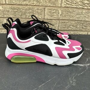 Nike Air Max 200 White Black Pink Have a Nice Day Sneakers CU4745 001 8.5